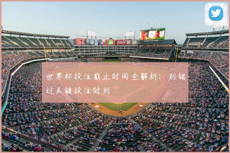 世界杯投注截止时间全解析:别错过关键投注时刻