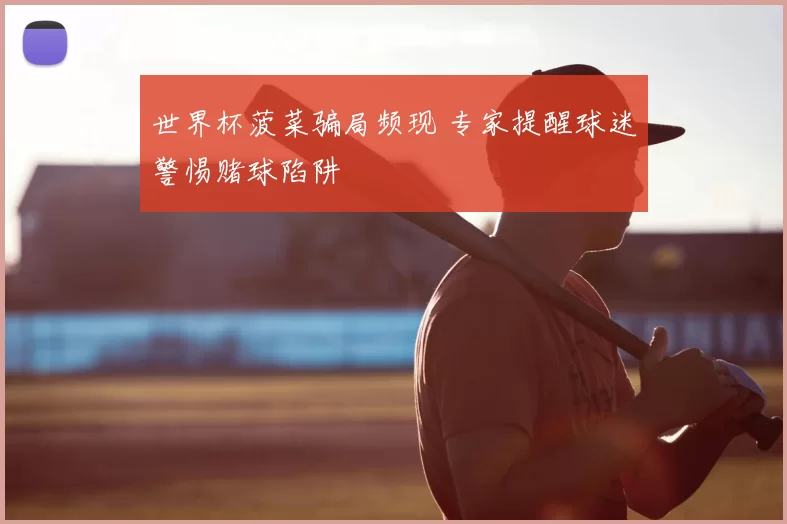 世界杯菠菜骗局频现 专家提醒球迷警惕赌球陷阱